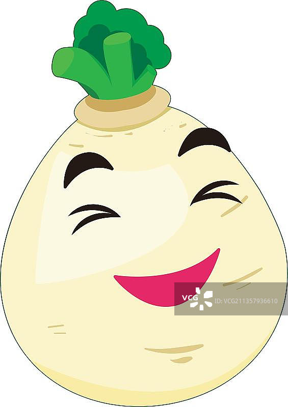 手绘白萝卜图片素材