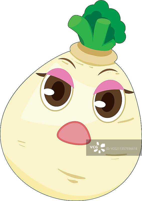 手绘白萝卜图片素材