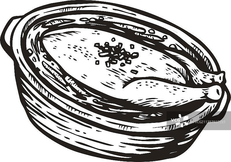 卡通人参鸡汤图片素材