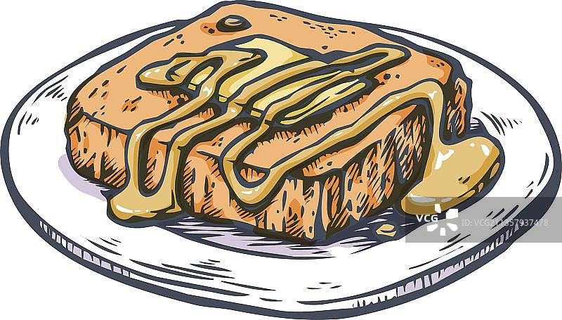 卡通法式吐司图片素材