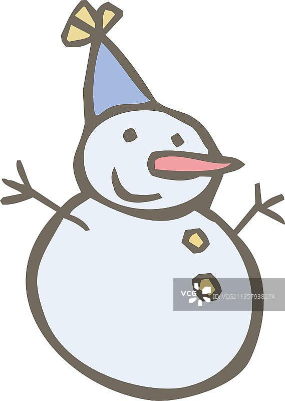 可爱的雪人图片素材