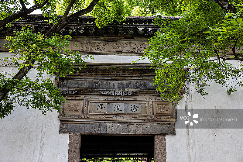 江苏苏州园林沧浪亭图片素材
