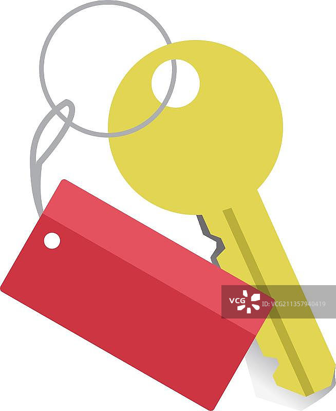 平的钥匙链图片素材