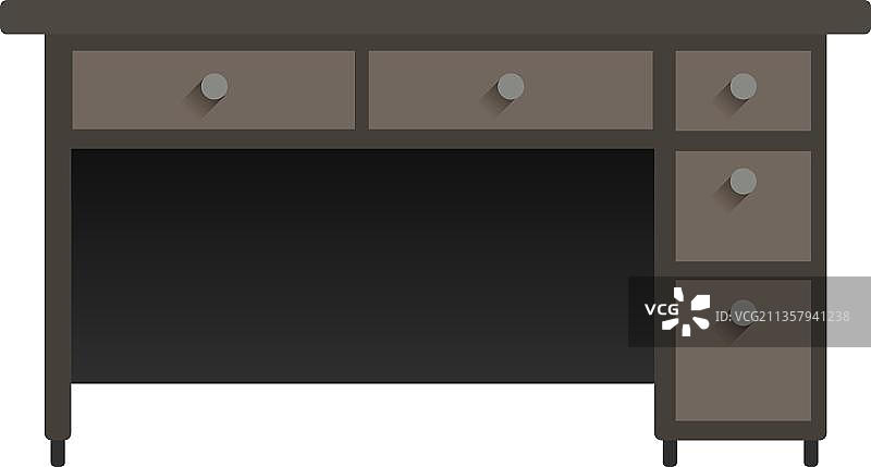 手绘办公桌图片素材