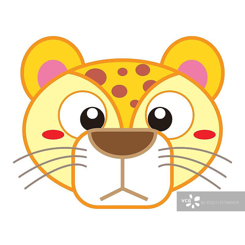 可爱的豹子头图片素材