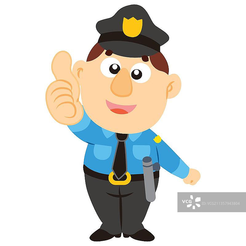 警察伸出大拇指图片素材