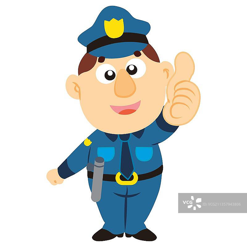 警察伸出大拇指图片素材