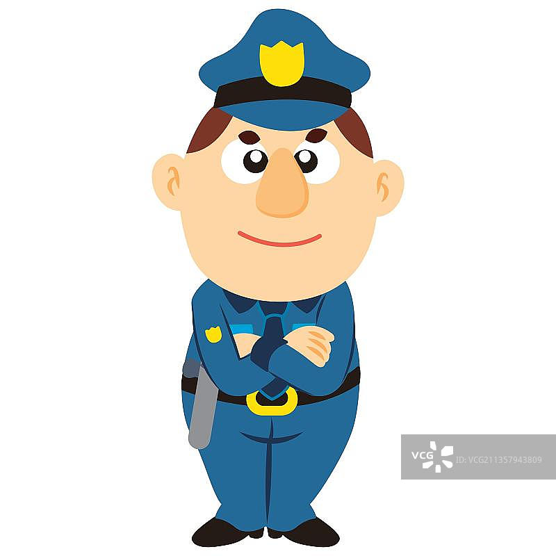 交臂警察图片素材