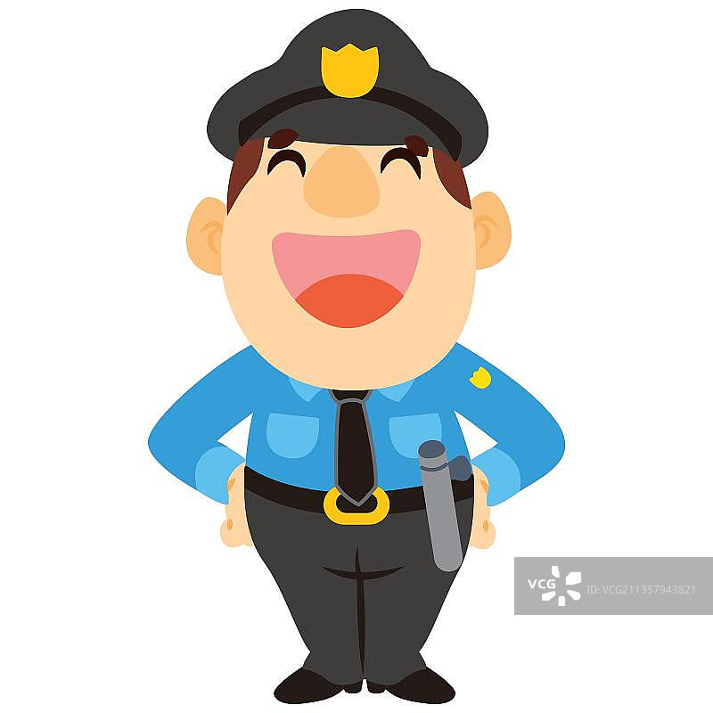 笑着警察图片素材