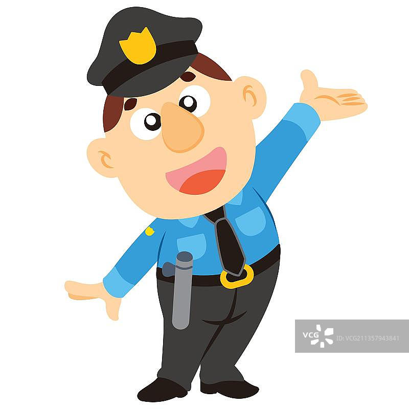 警察介绍东西图片素材