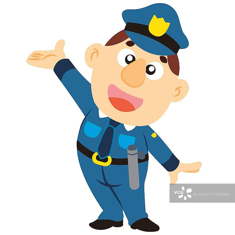 警察介绍东西图片素材