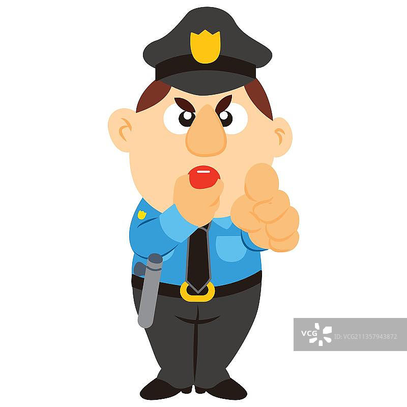 警察吹哨子图片素材