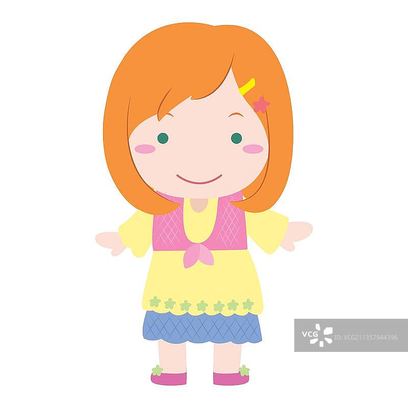 女孩平面设计图片素材