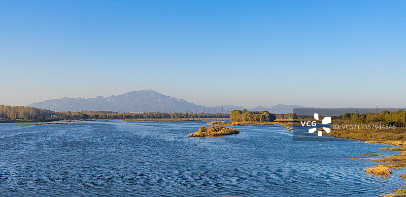 中国山东泰安大汶河湿地公园图片素材