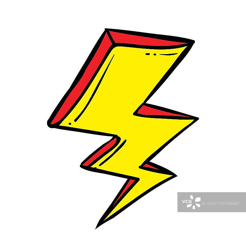 黄色的闪电图片素材