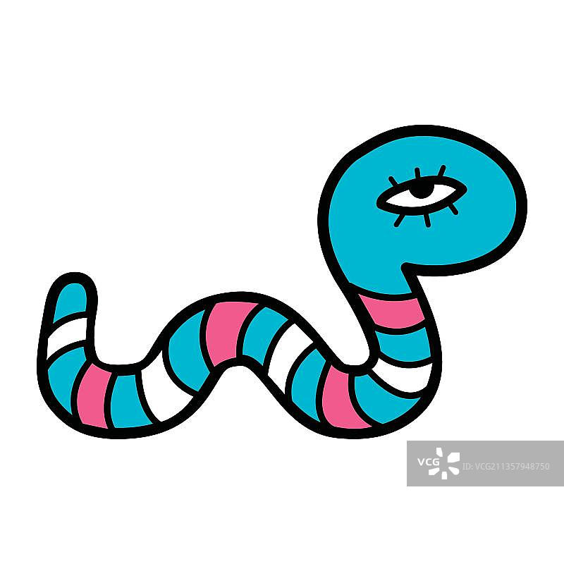 可爱的带状金环蛇图片素材