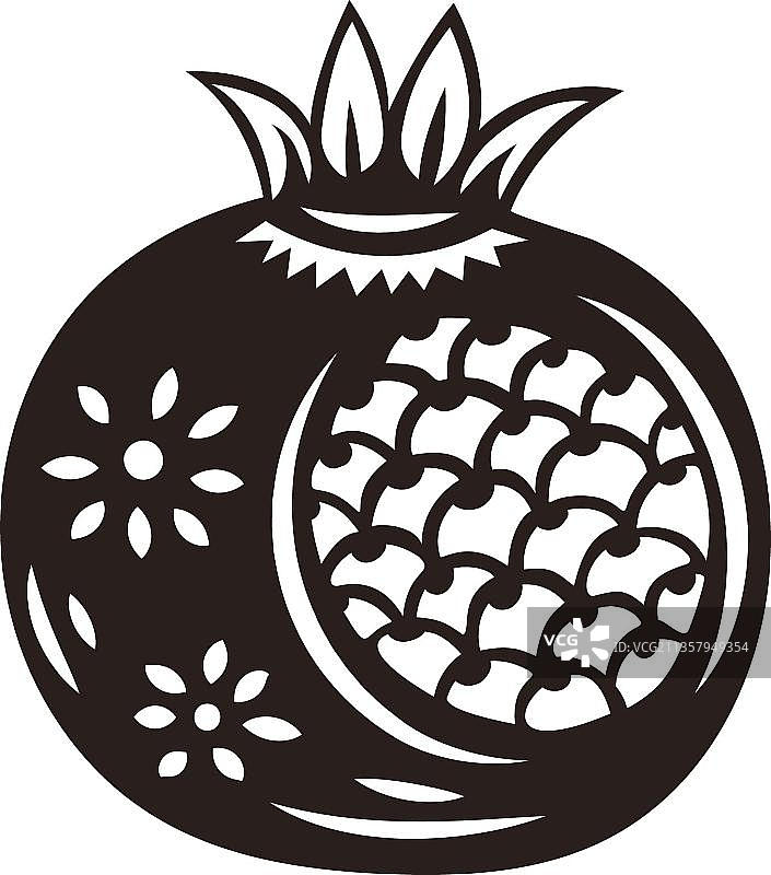 剪纸石榴图片素材