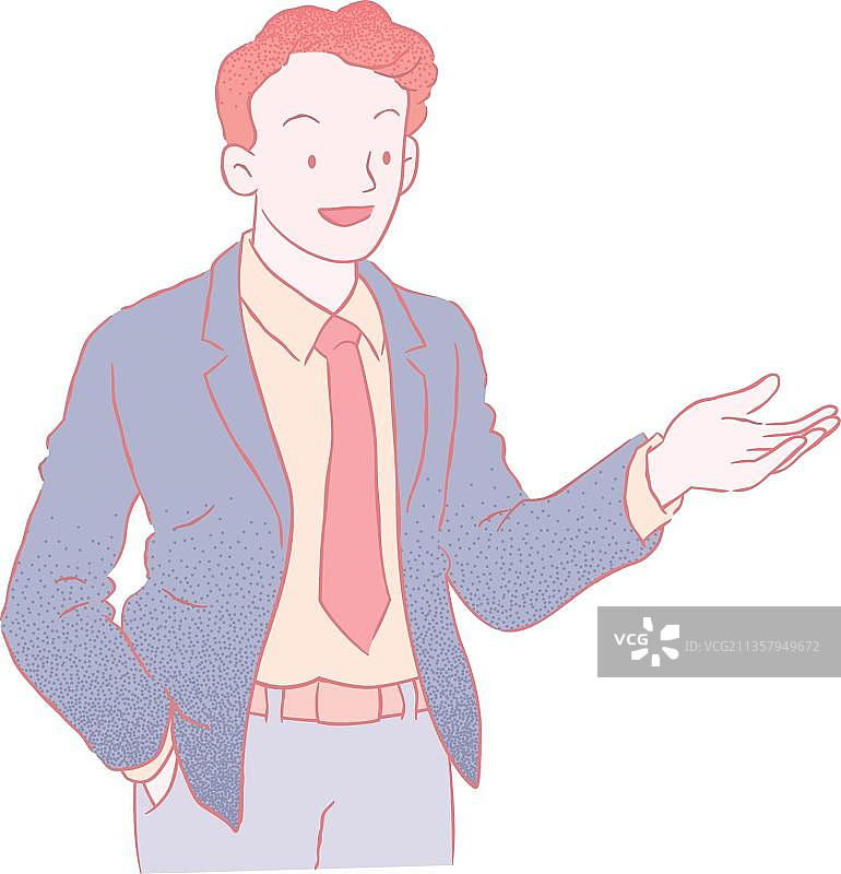 手绘的人图片素材