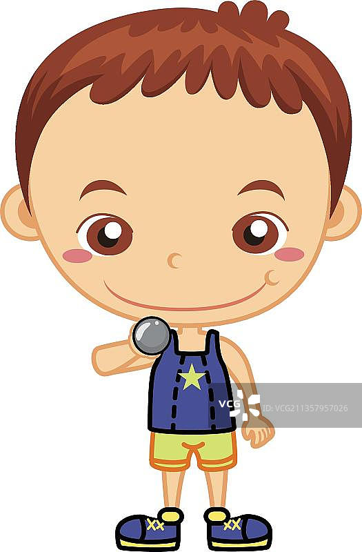 玩铅球运动图片素材