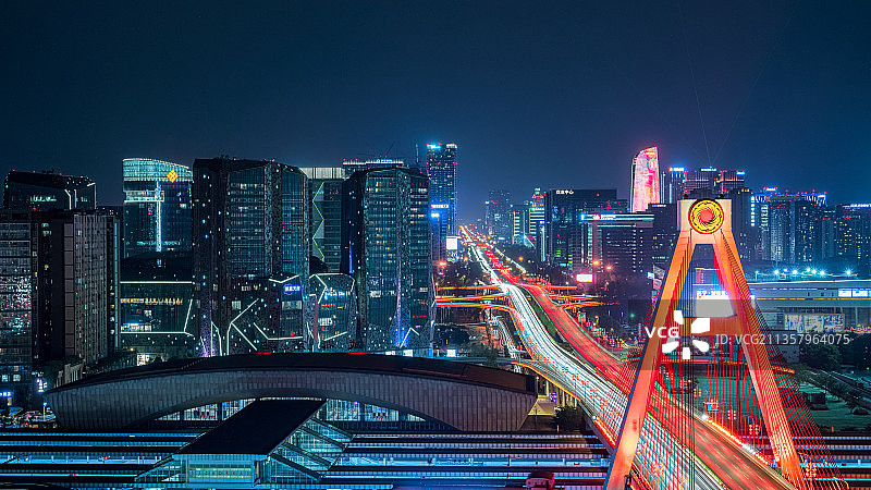 成都天府大道北段天府立交图片素材