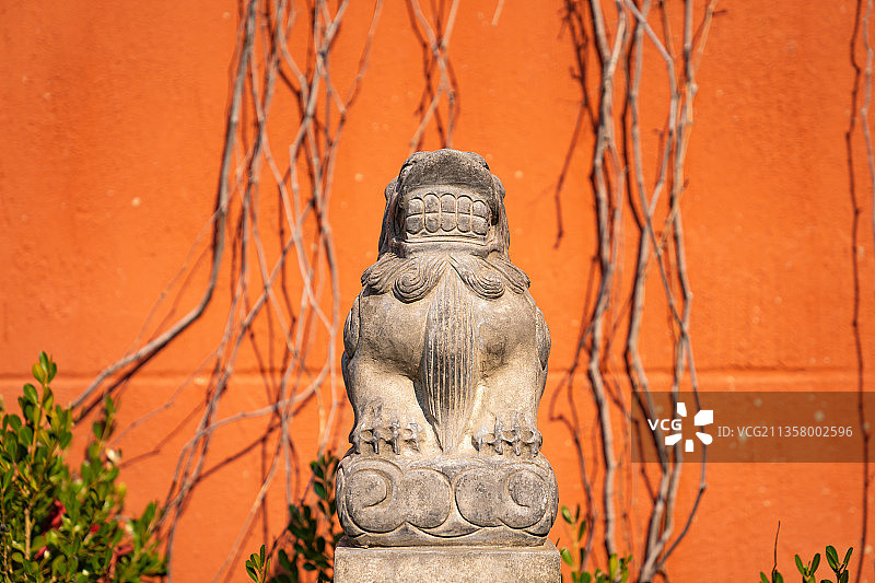 石雕龙生九子图片素材