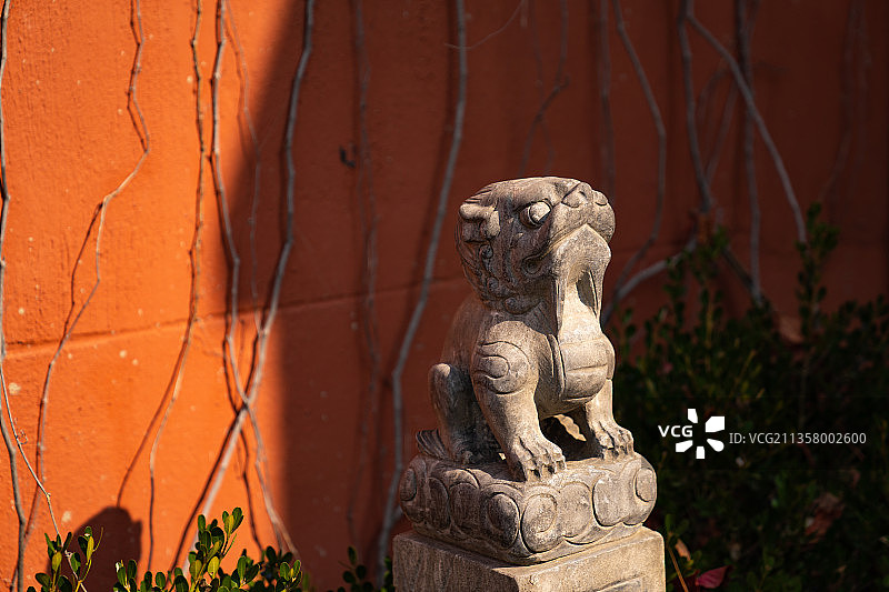 石雕龙生九子图片素材