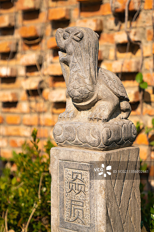 石雕龙生九子图片素材