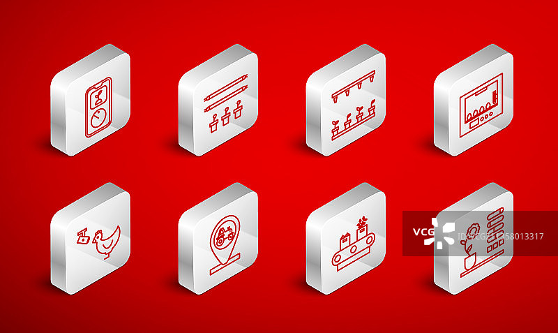 花、智能农场灯泡状态线条设计图片素材