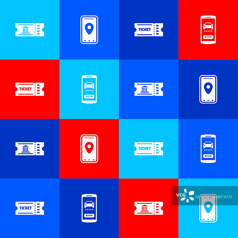 博物馆门票城市地图信息图图片素材