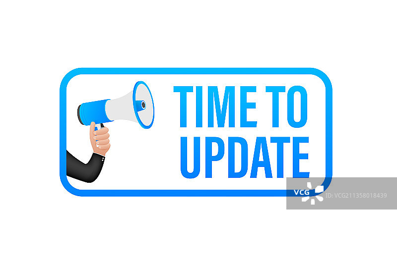 手持喇叭提示更新时间图片素材