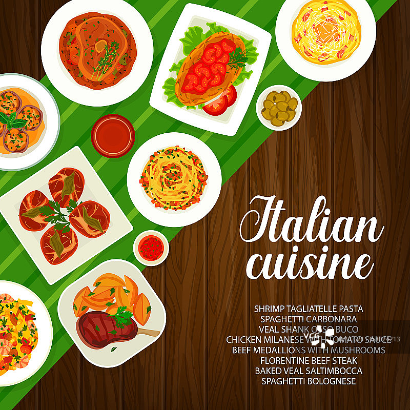 意大利美食面食菜单餐厅图片素材