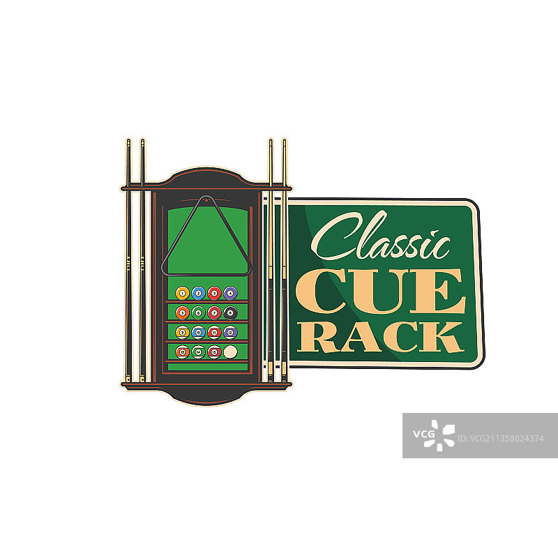 台球运动球杆架图标图片素材
