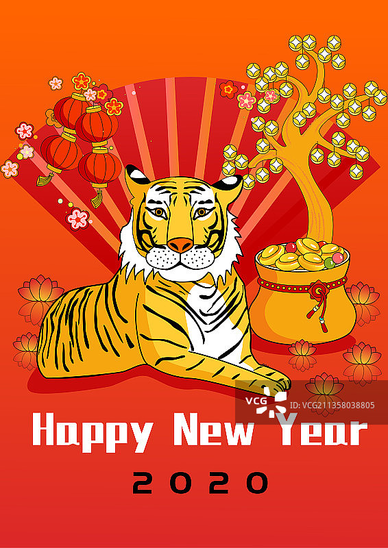 矢量插画虎年海报-2图片素材