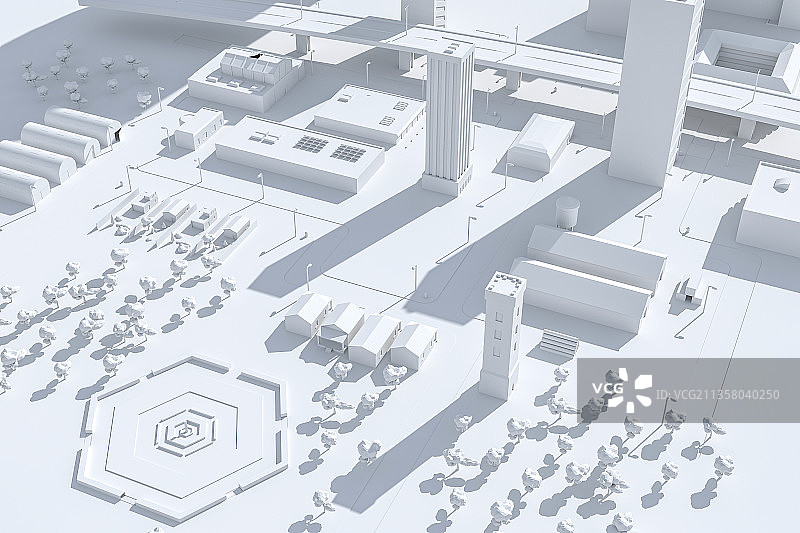 城市，三维图形，建筑，科技，C4D软件图片素材