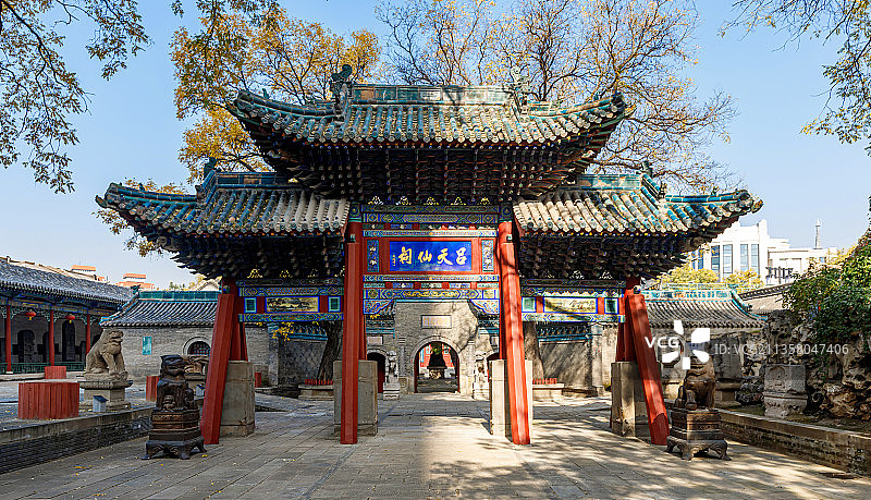 道观亭台楼阁户外体验古建筑亭台楼阁图片素材