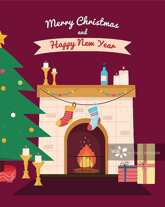 圣诞节字母贺卡图片素材