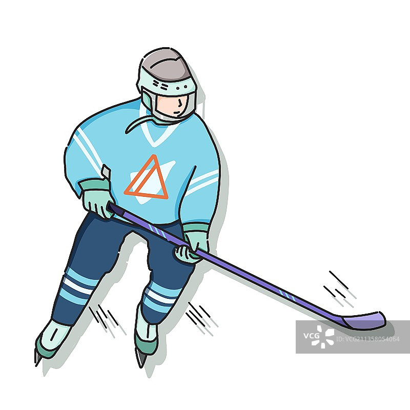 滑雪运动冰球运动插画元素图片素材