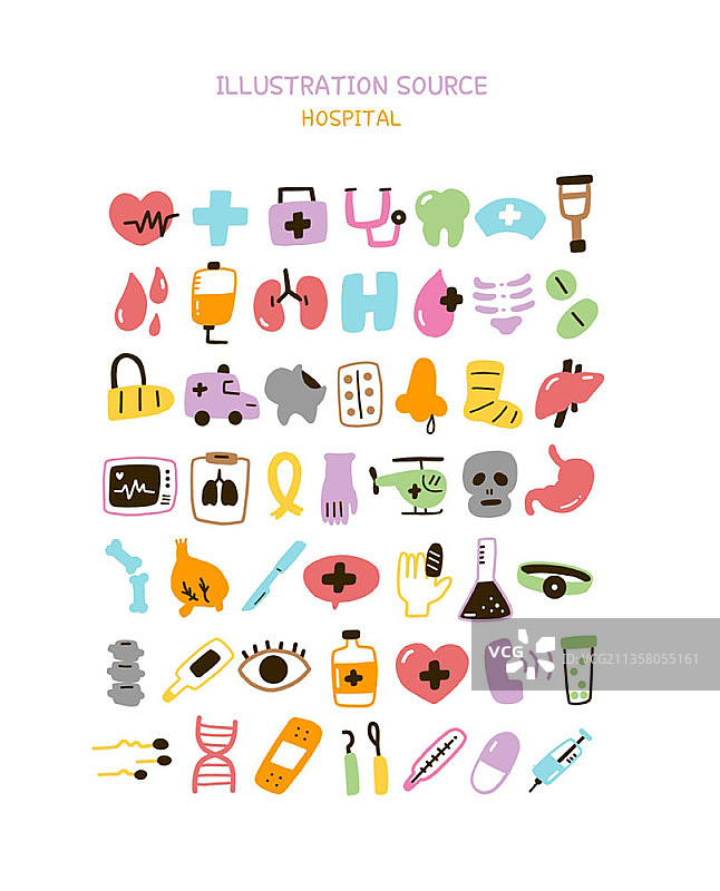 可爱的健康相关符号图片素材