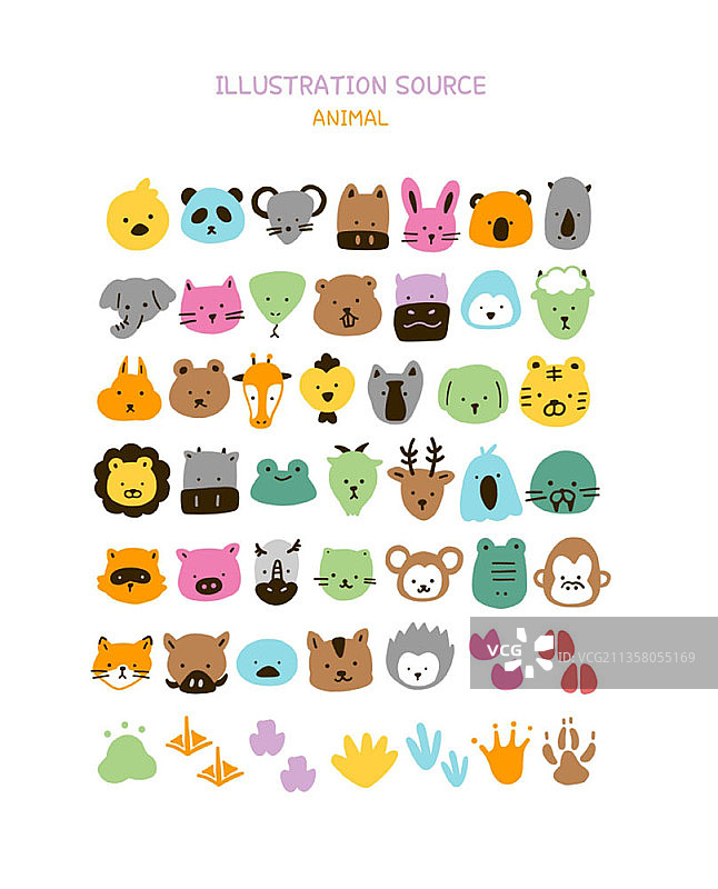 可爱动物符号图片素材