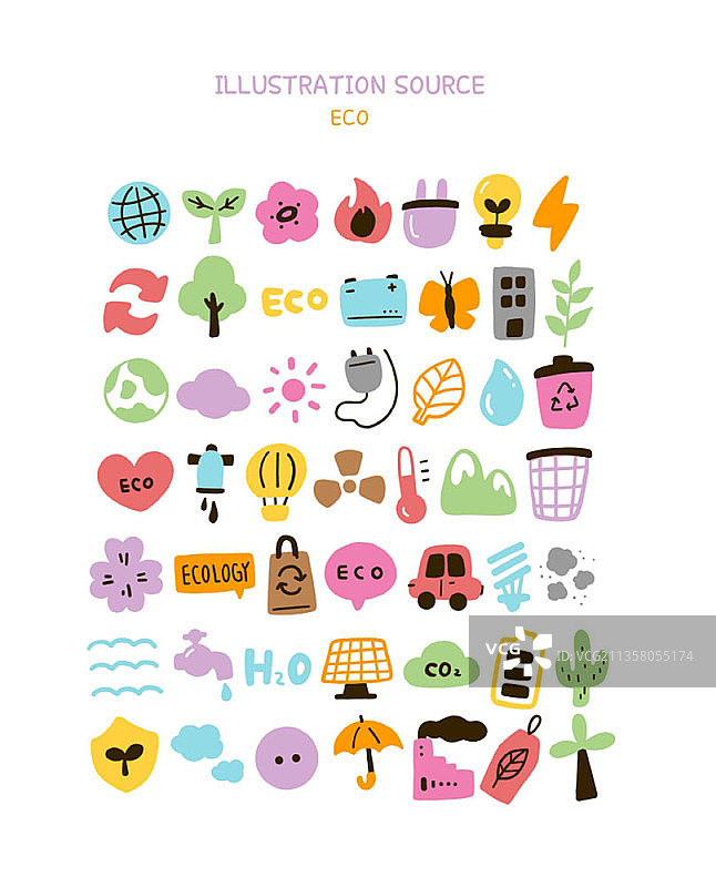 可爱的环保标志图片素材