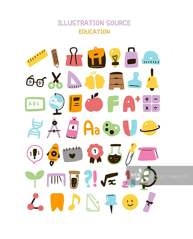 可爱的教育相关符号图片素材