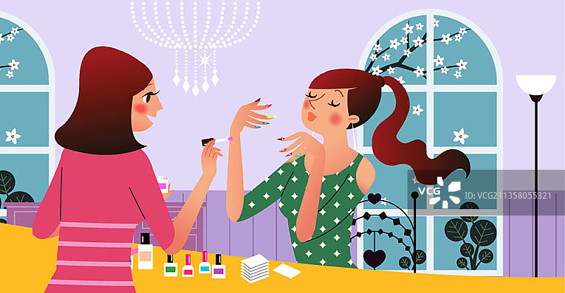 女士做美甲图片素材