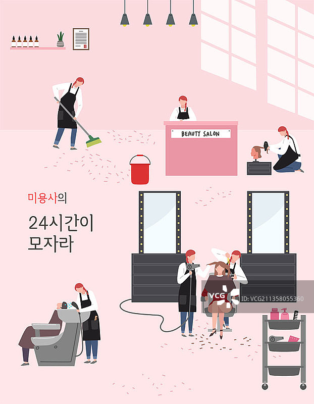 发型师的日常工作图片素材