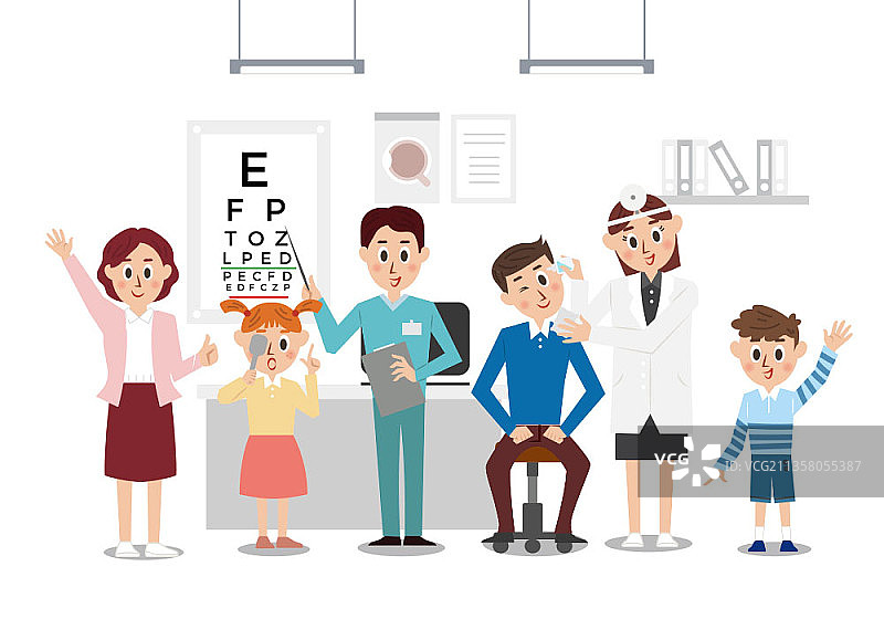 在视力诊所的人们图片素材