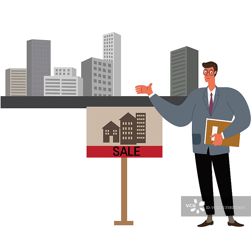 房产专家介绍折扣图片素材