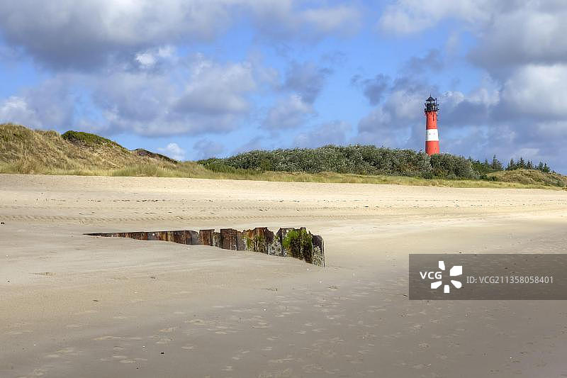 德国石勒苏益格-荷尔斯泰因叙尔特岛霍尔努姆灯塔图片素材