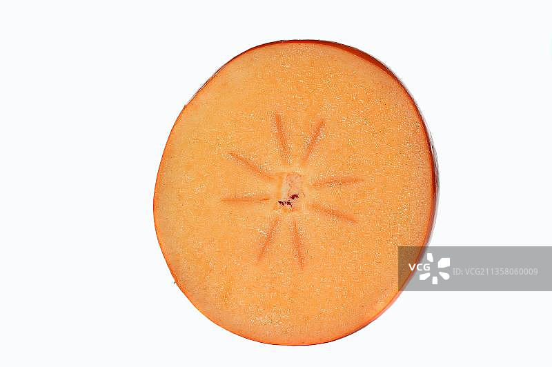 日本柿子、对半切开的水果、甜柿、中国李子、柿子图片素材