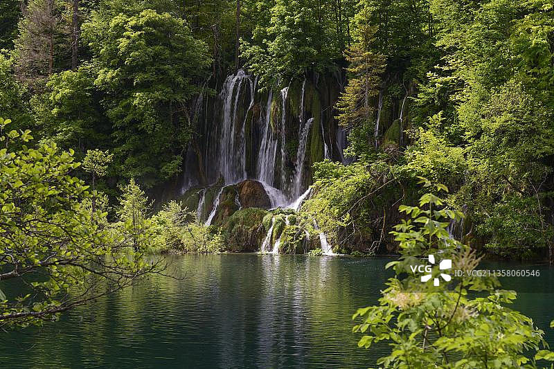 克罗地亚普利特维采湖群国家公园（联合国教科文组织世界遗产，欧洲）图片素材