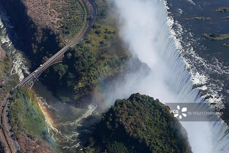 维多利亚瀑布，赞比西河，津巴布韦，非洲图片素材