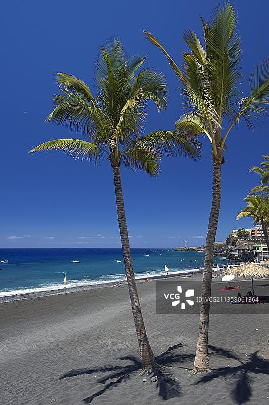 西班牙加那利群岛拉帕尔马岛纳奥斯海滩风光图片素材